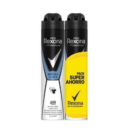rexona men motion sense invisible ice fresh deodorant spray 2x200ml