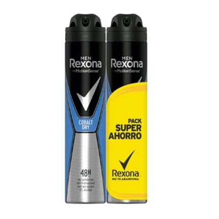 rexona men motion sense cobalt dry deodorant spray 2x200ml
